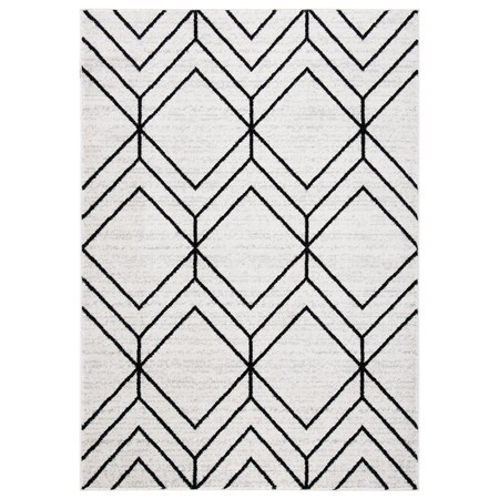 Safavieh 3 x 5 ft. Adirondack Power Loomed Rectangle Area Rug, Light Grey & Black ADR241F-3